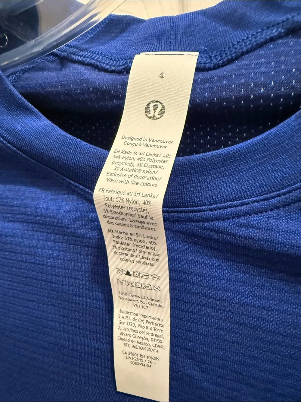 Lululemon Swiftly Tech Cropped Short Sleeve 2.0 Club Blue